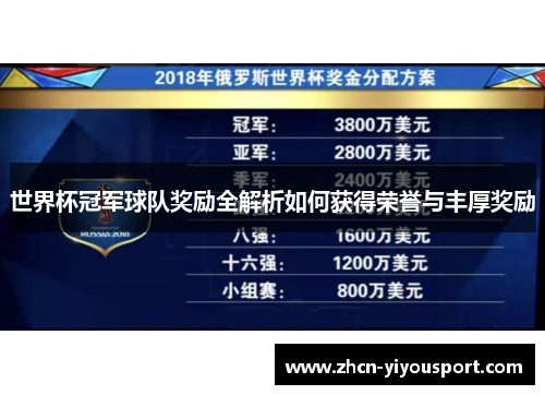 世界杯冠军球队奖励全解析如何获得荣誉与丰厚奖励